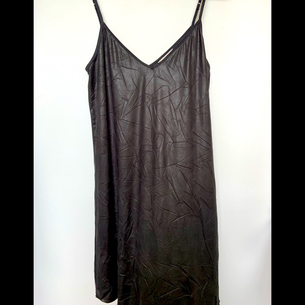 Calvin Klein faux Leather Black Dress